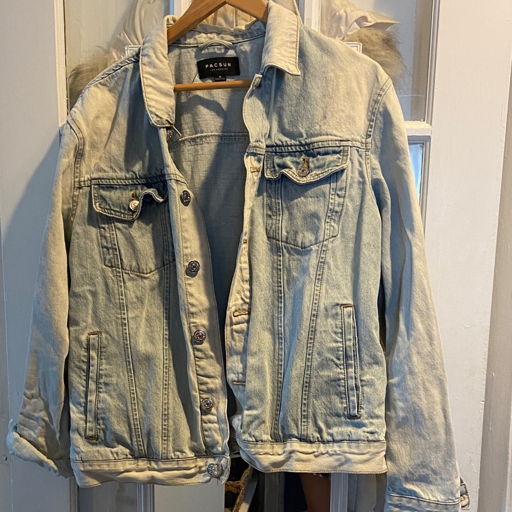 PacSun Oversized Slouchy Faded Blue Jean Jacket